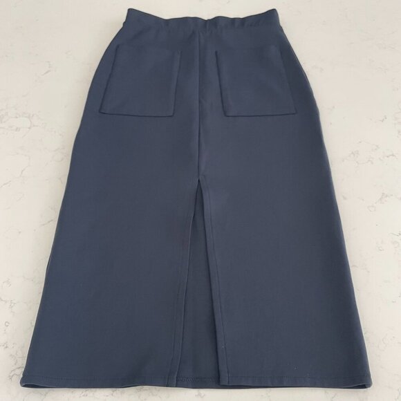 Finery London Fashion Group Bodycon Polyamide Blend Midi Skirt Navy 4 US/8 UK - Picture 8 of 12
